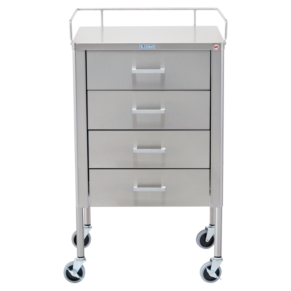 Mobile Stainless Steel Medical Utility Table with up to 4 Drawers